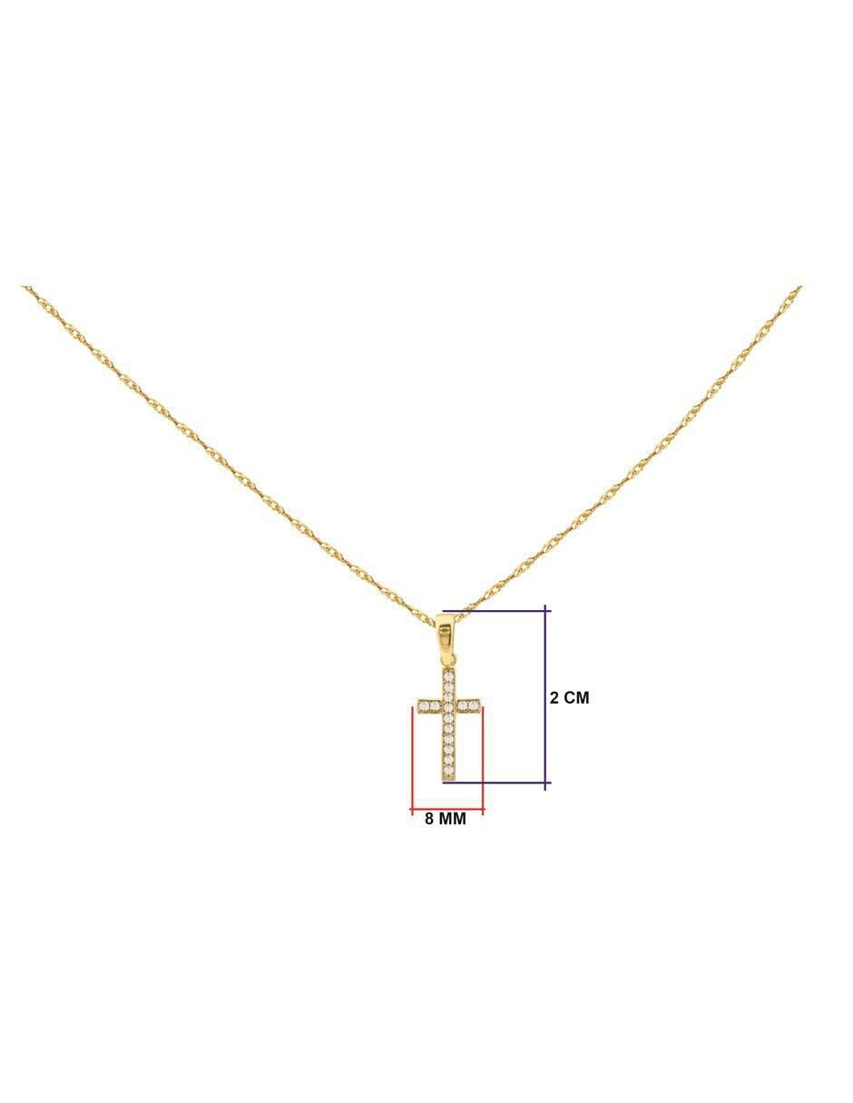 Collar de cruz de oro 10 K 2