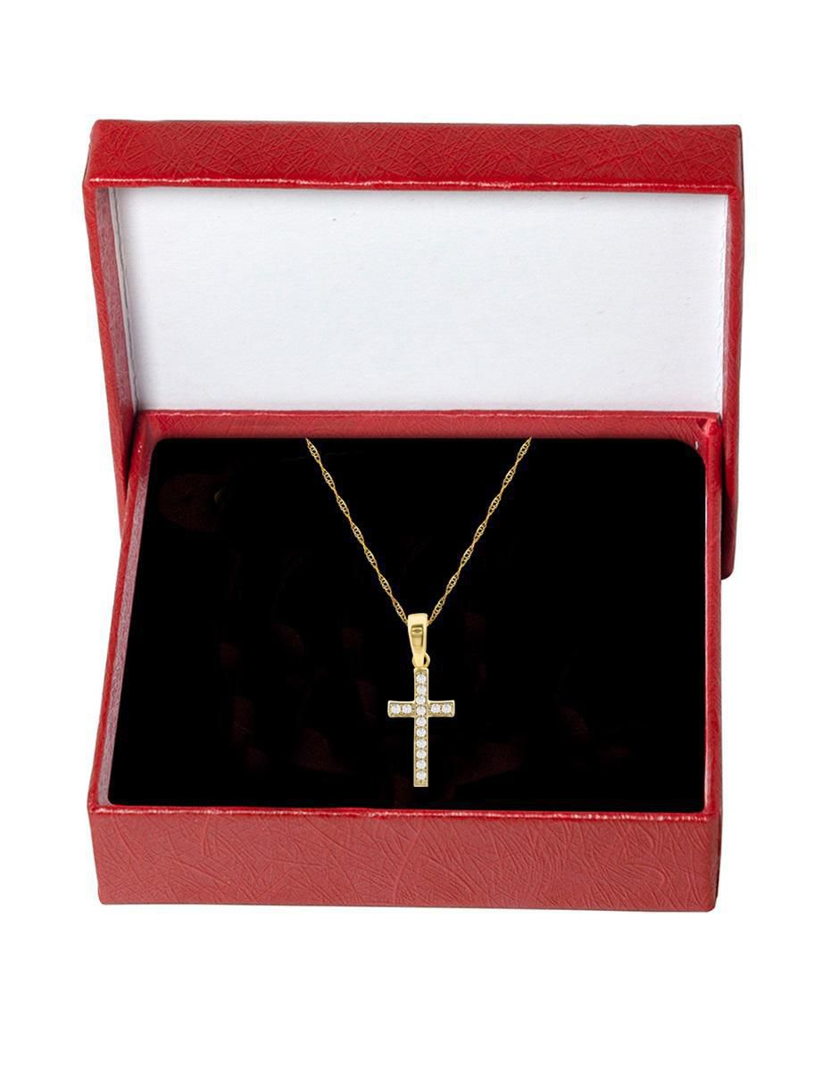 Collar de cruz de oro 10 K 5