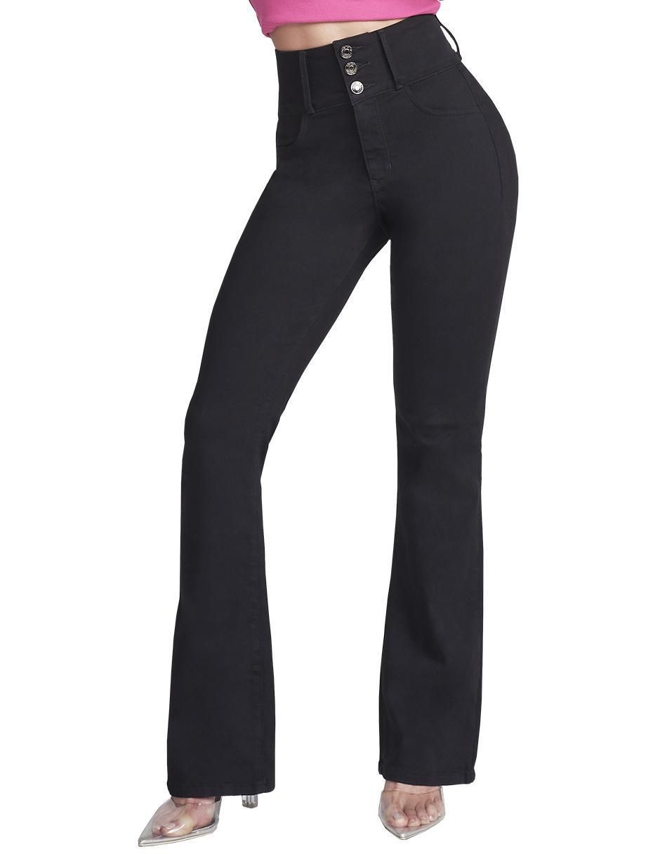 Jeans Campana 6040ngro corte cintura alta para mujer