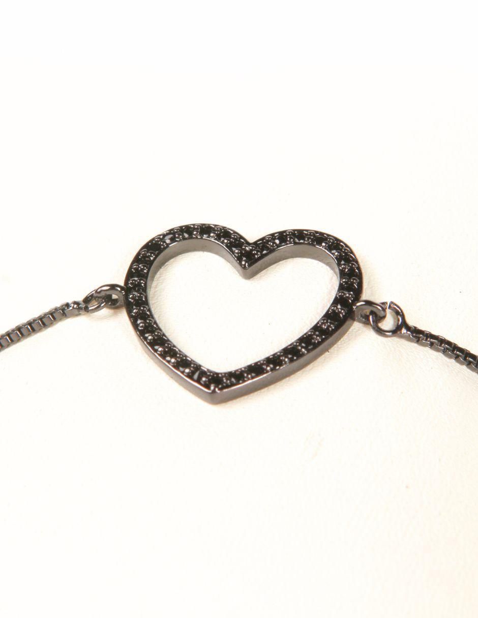 Pulsera Amor con acabado baño rodio 3