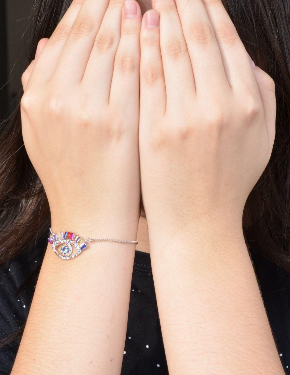 Pulsera Turco con acabado baño rodio 4
