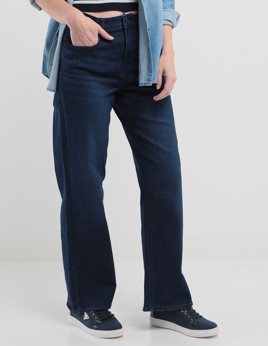 Jeans relaxed wide leg para mujer