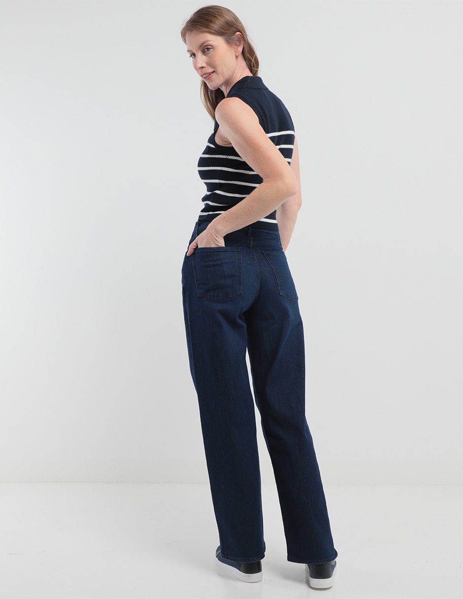 Jeans relaxed wide leg para mujer 2