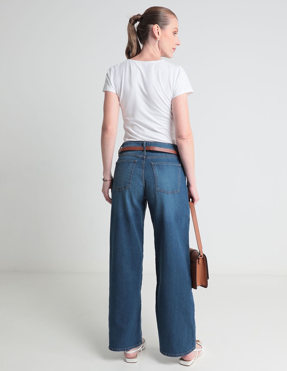 Jeans relaxed wide leg para mujer 2