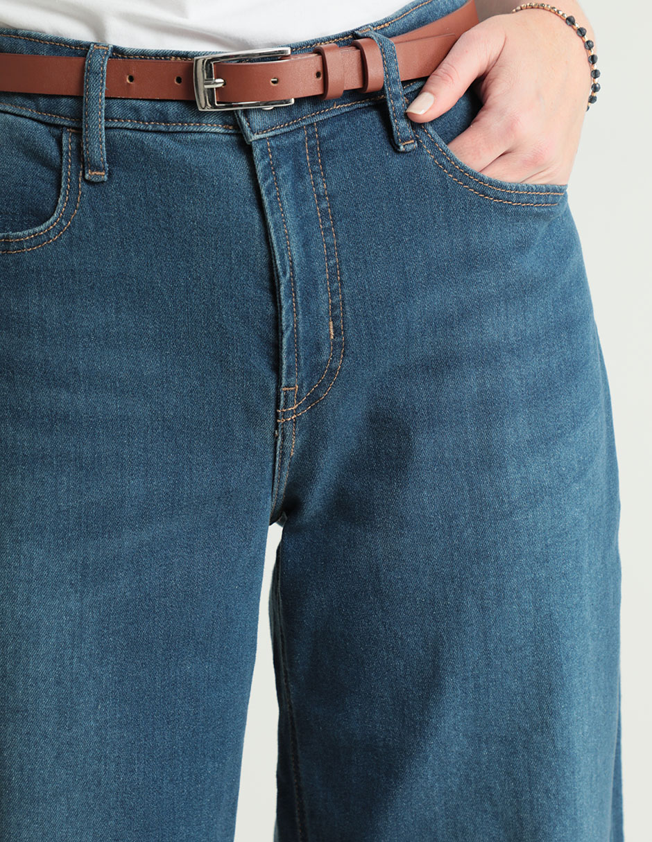 Jeans relaxed wide leg para mujer 4