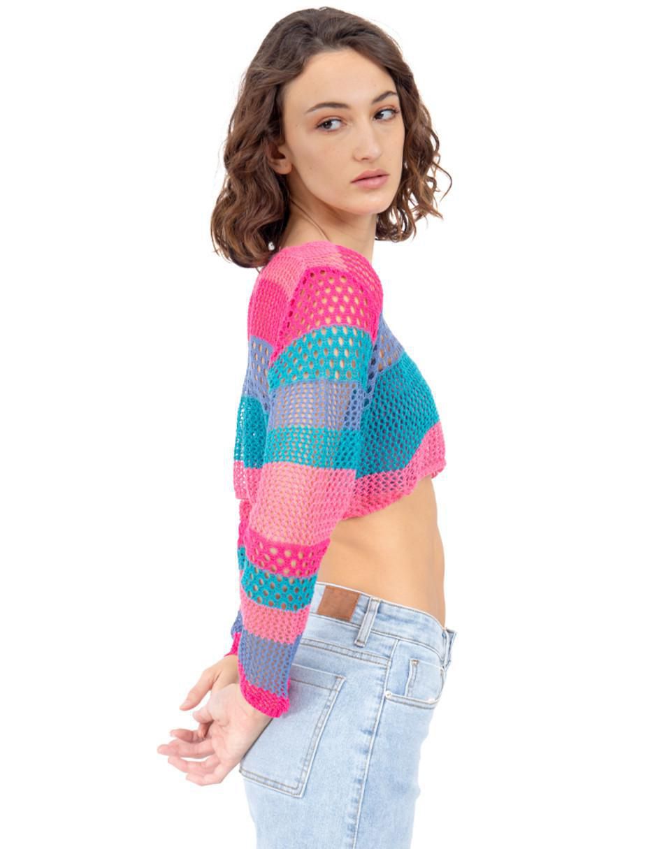 Suéter cuello redondo para mujer 2