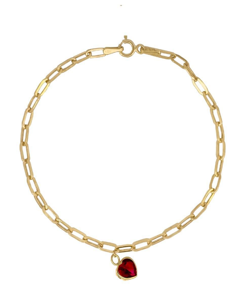 Pulsera de oro 10 K con acabado pulido
