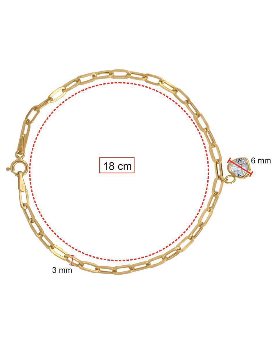 Pulsera de oro 10 K con acabado pulido 4