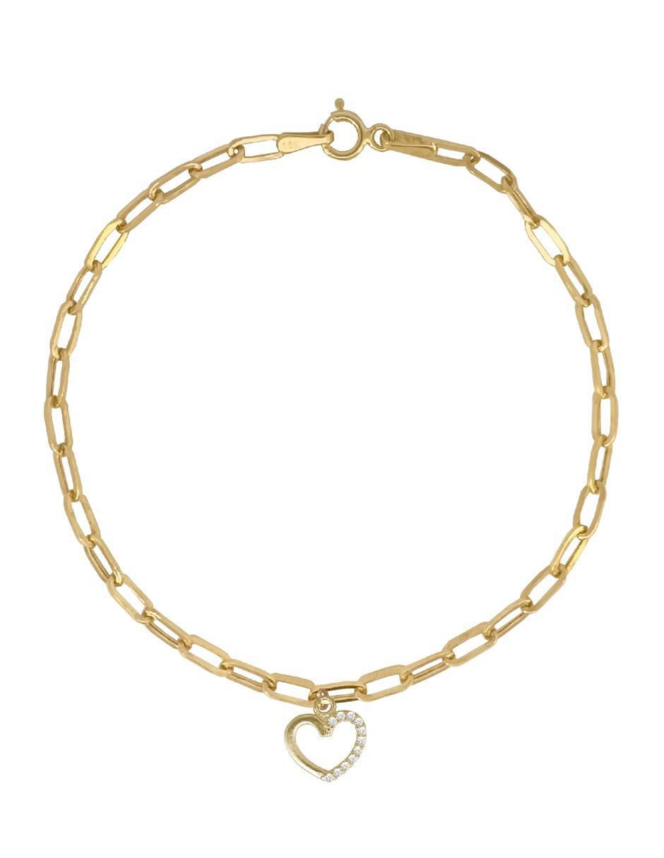 Pulsera de oro 10 K con acabado pulido Pulsera de oro 10 K con acabado pulido