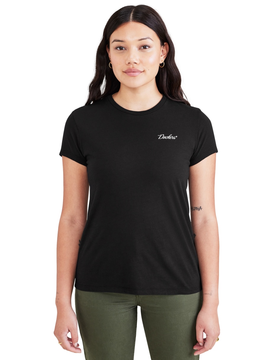 Playera manga corta Graphic Tee cuello redondo para mujer 1
