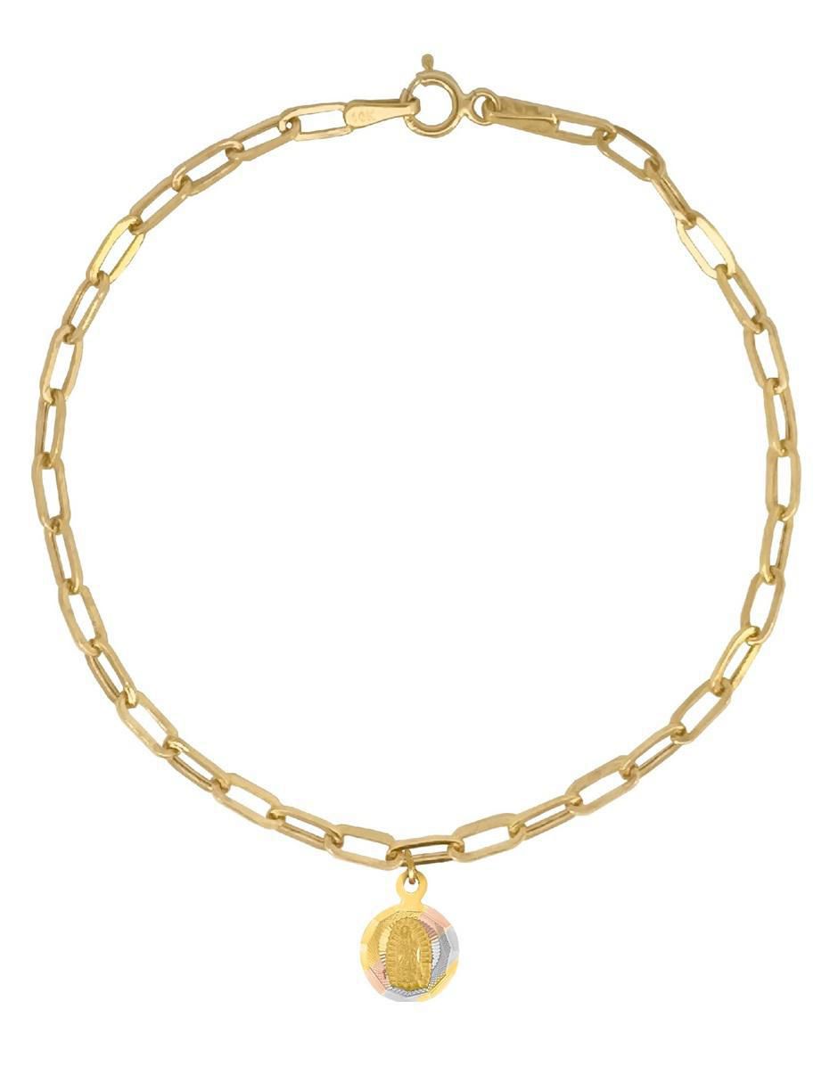 Pulsera de oro 10 K con acabado pulido Pulsera de oro 10 K con acabado pulido