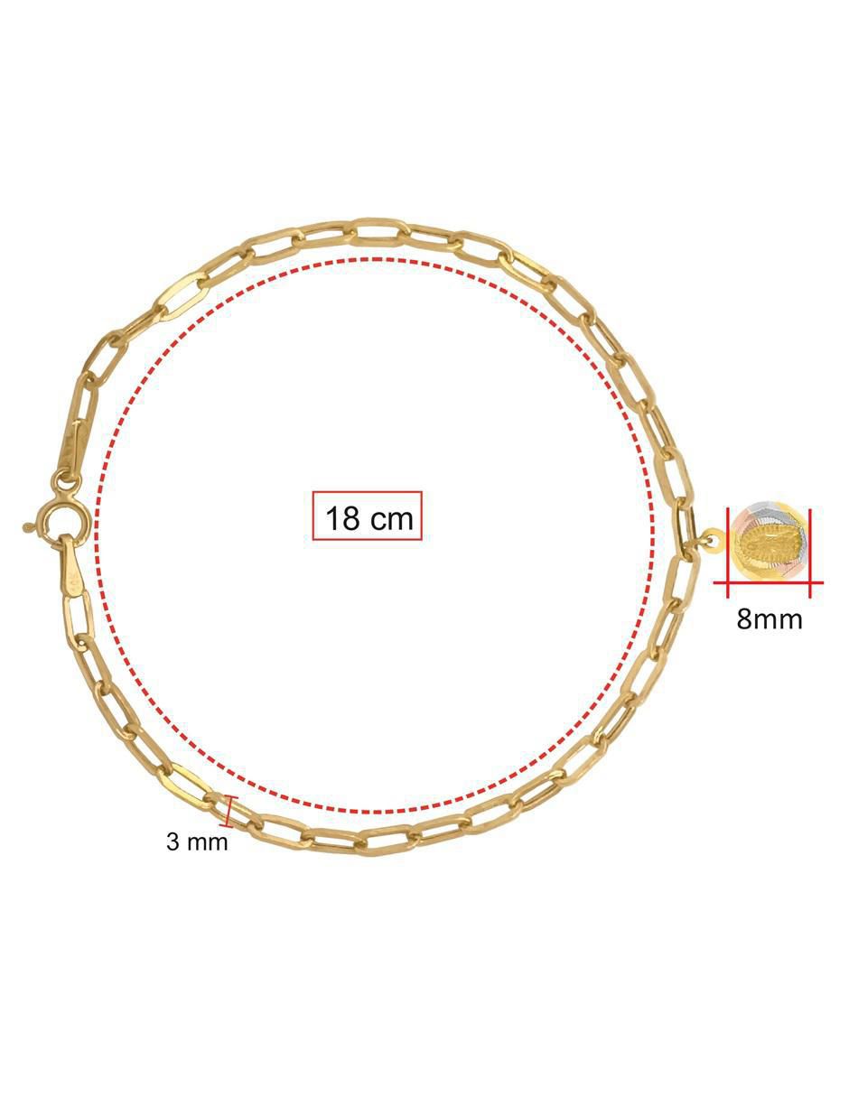 Pulsera de oro 10 K con acabado pulido 5