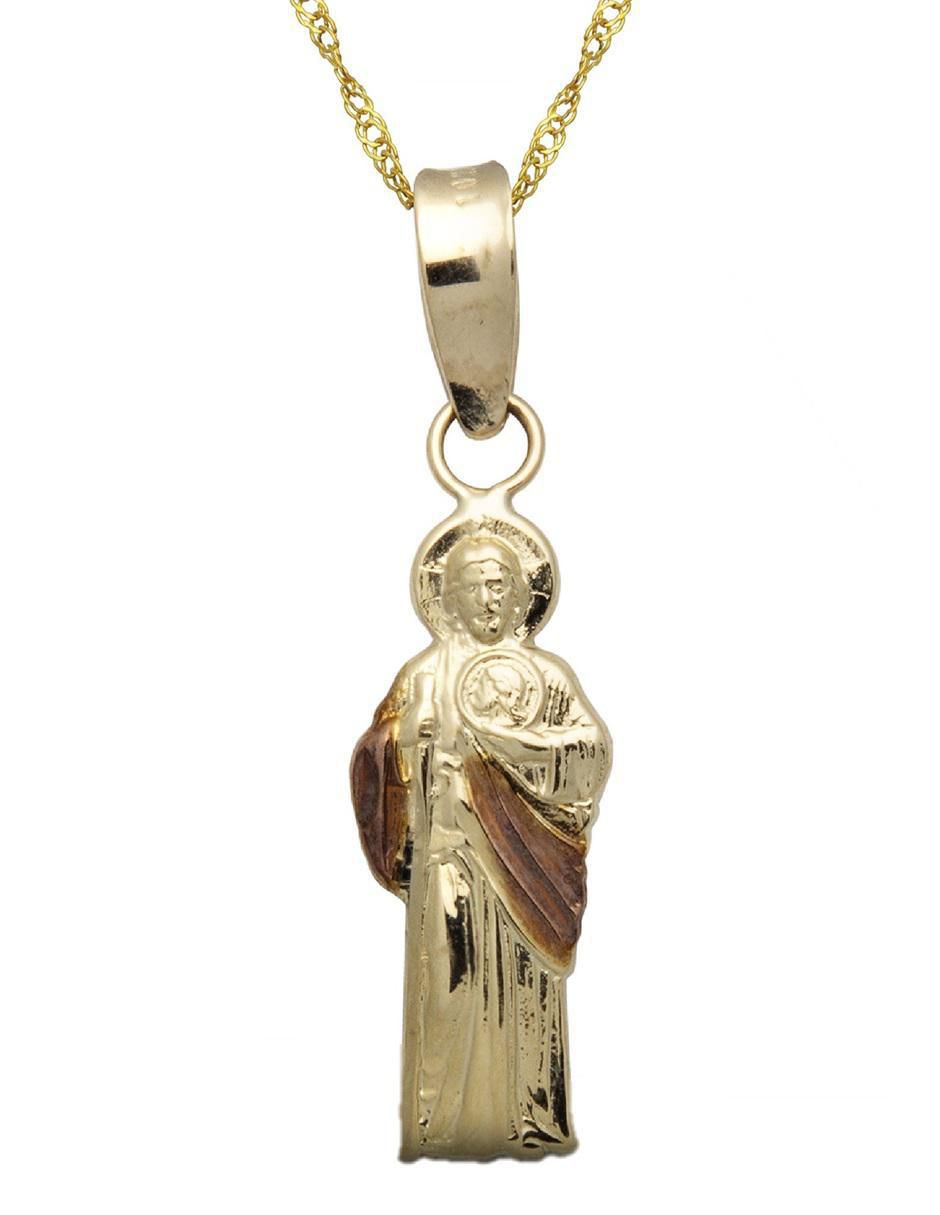Collar San Judas Tadeo de oro 10 K 1
