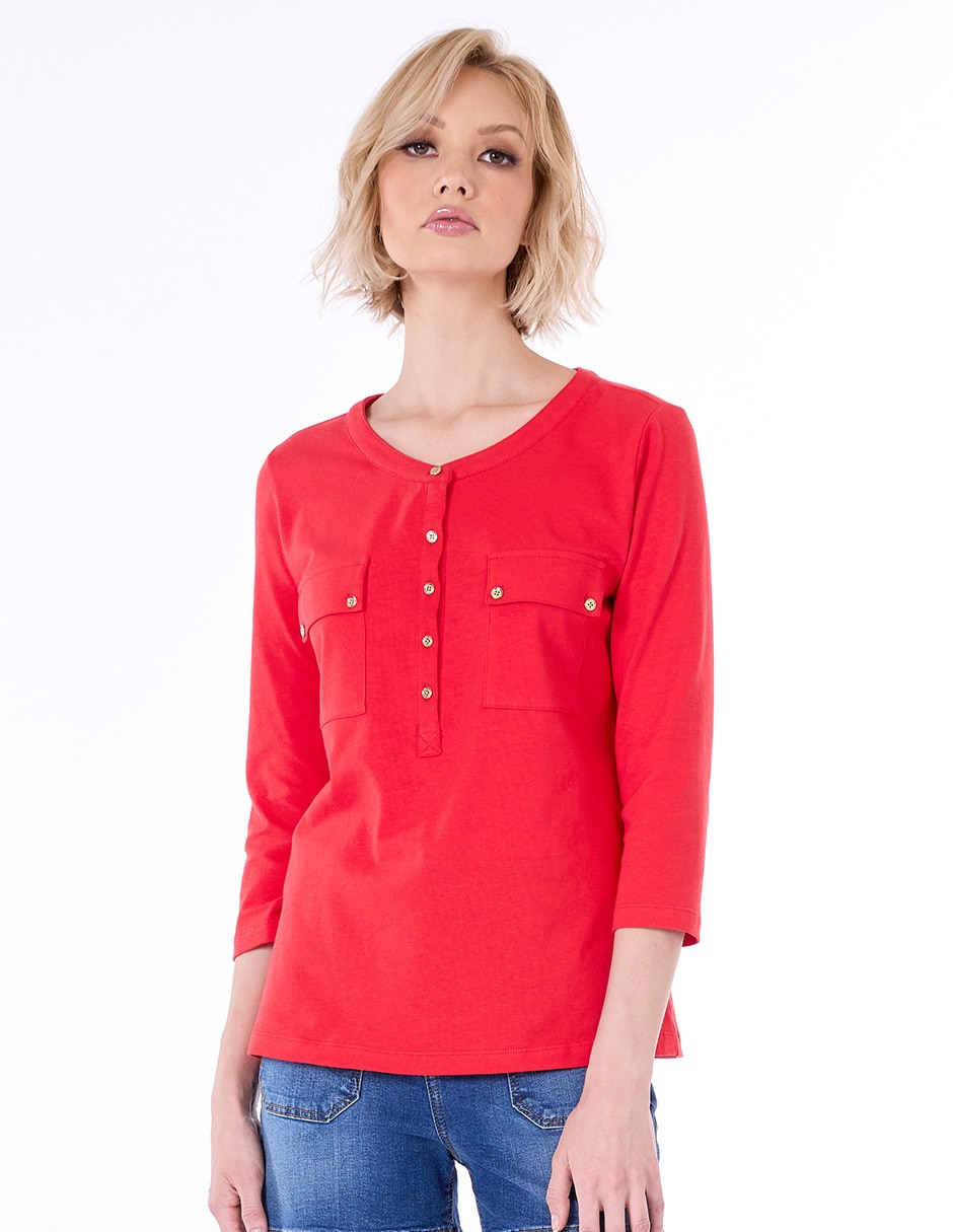 Blusa manga 3/4 para mujer 1