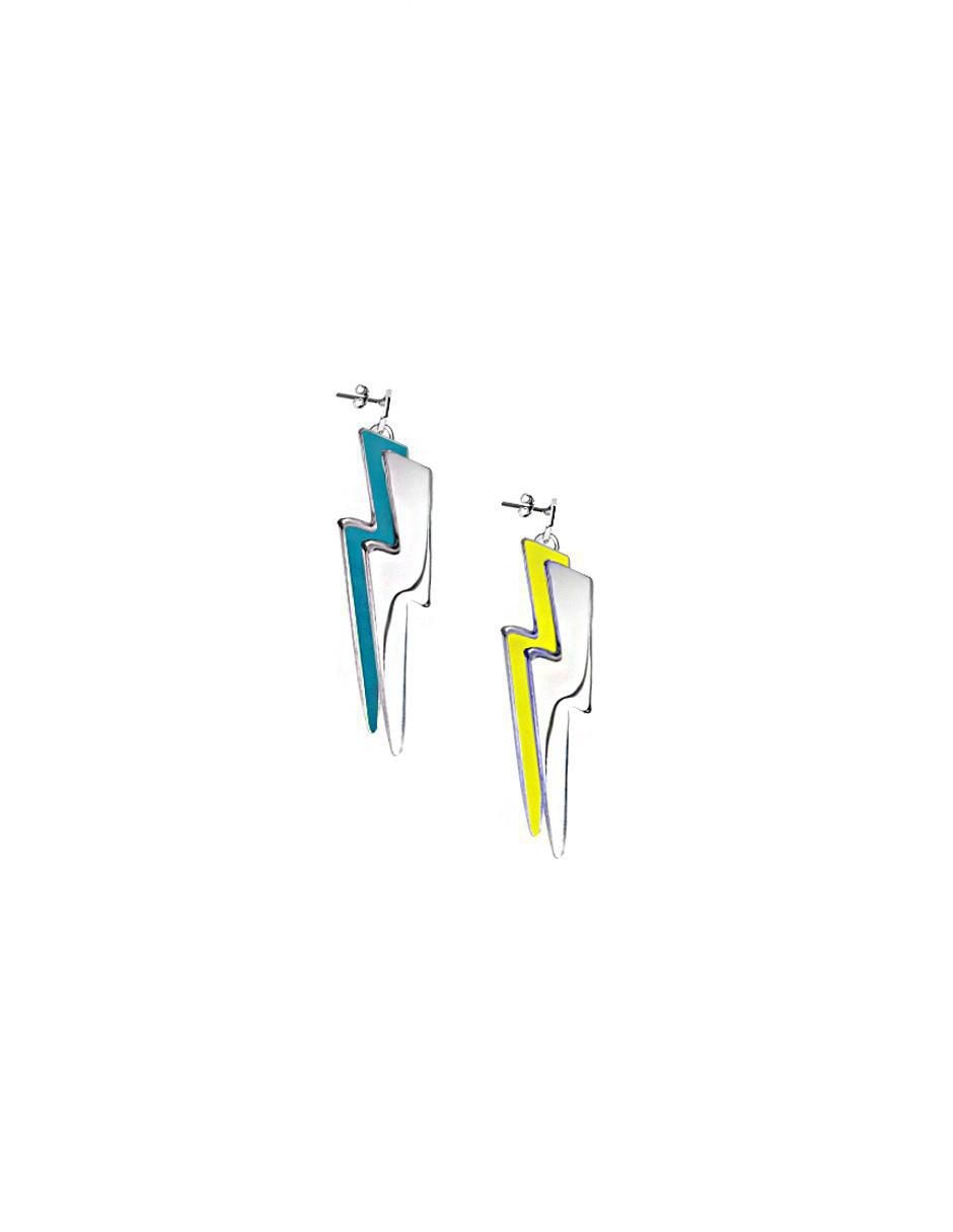 Aretes de rayo de plata P 925 con acabado brillante 3
