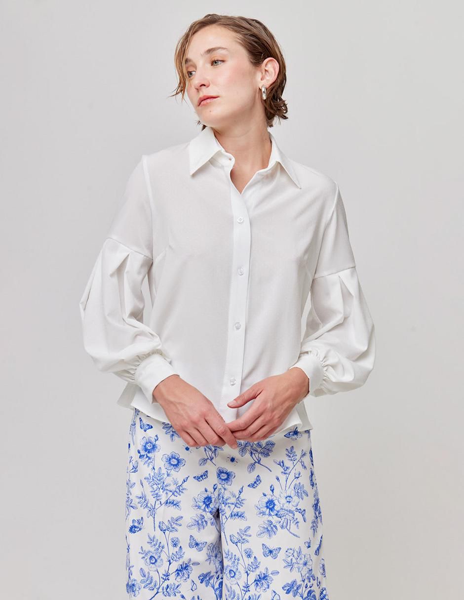 Blusa camisera manga larga para mujer 2