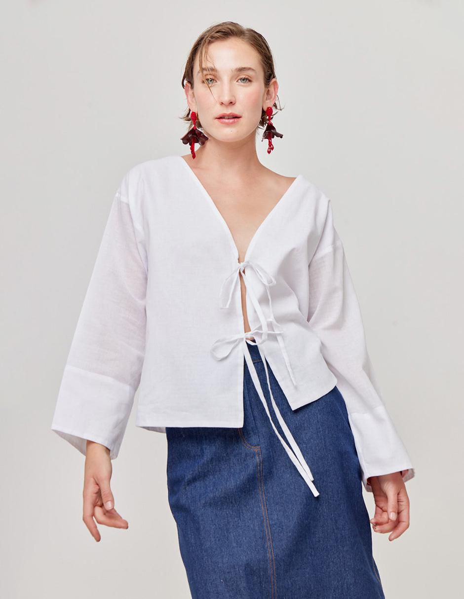 Blusa manga larga para mujer