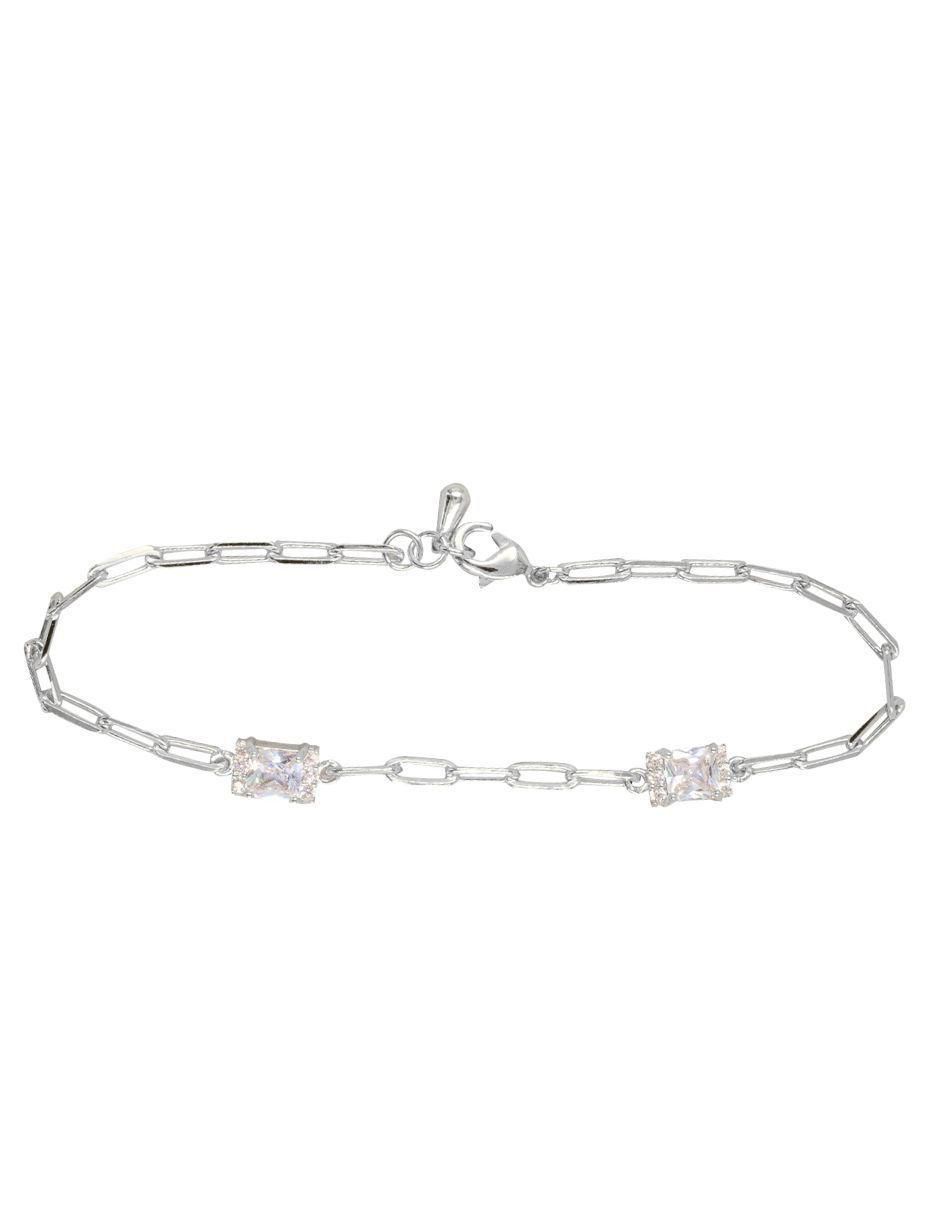 Pulsera Elena Plateado con acabado baño rodio 4