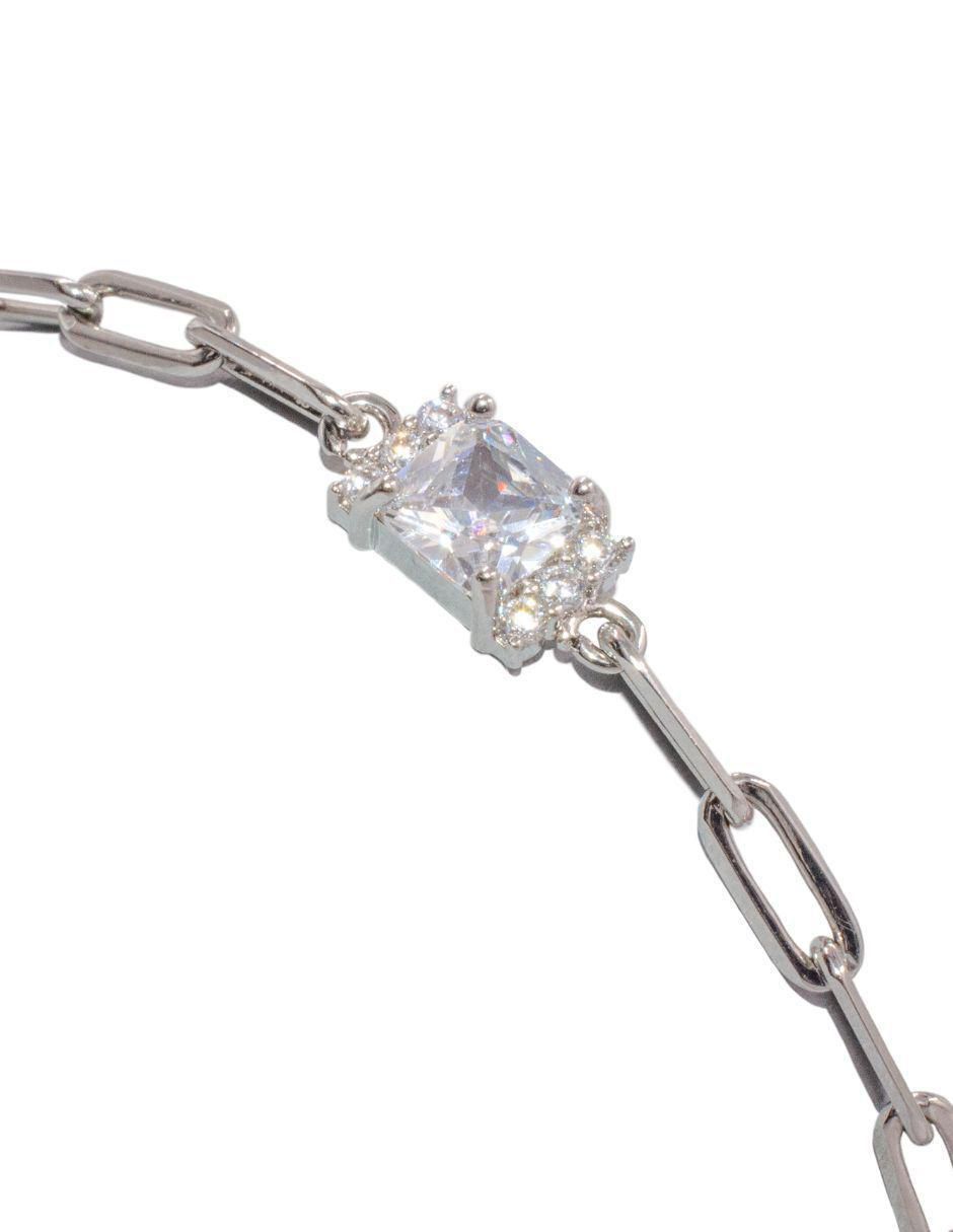 Pulsera Elena Plateado con acabado baño rodio 5