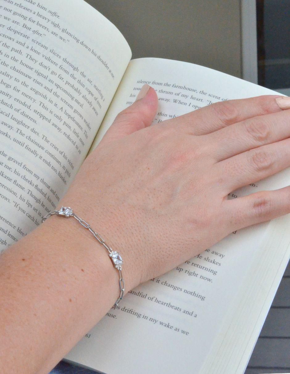 Pulsera Elena Plateado con acabado baño rodio 6