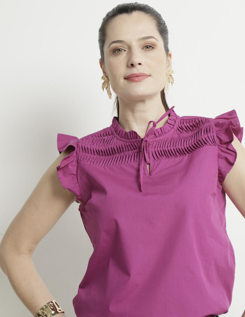 Blusa manga corta para mujer 4
