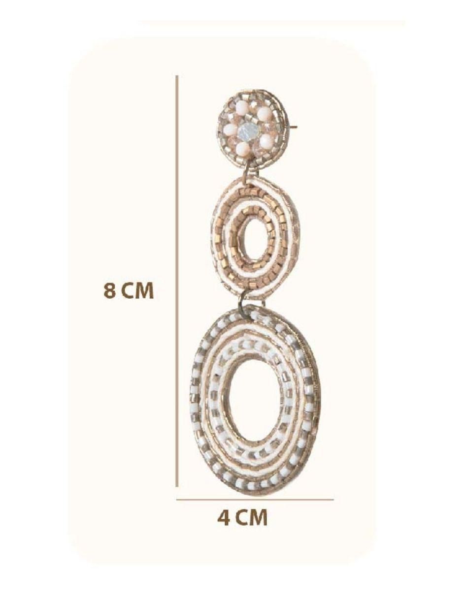 Aretes circulares Mahila con acabado brillante 5