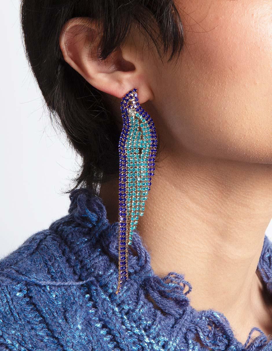 Aretes de pájaro con acabado brillante 2