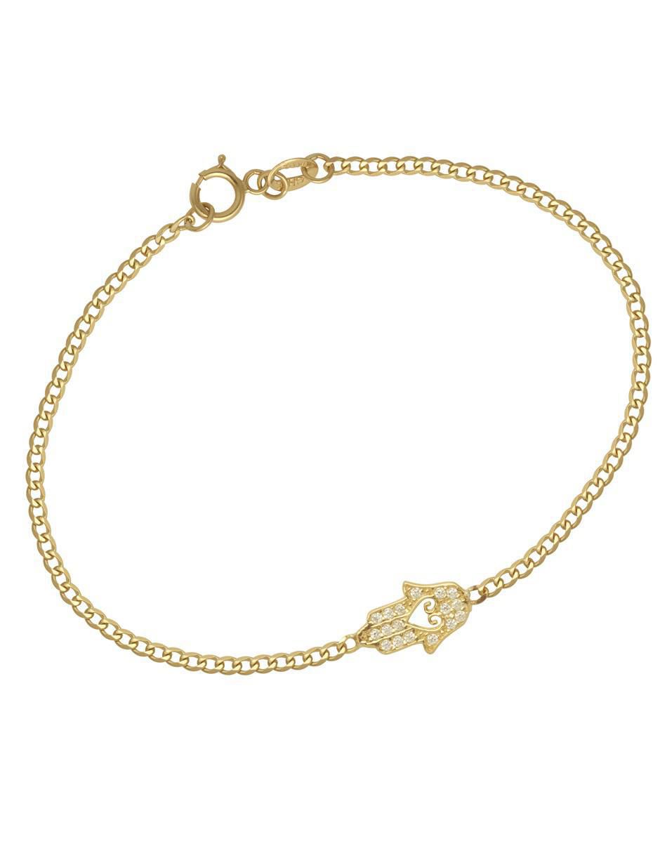 Pulsera de oro 10 K con acabado pulido Pulsera de oro 10 K con acabado pulido
