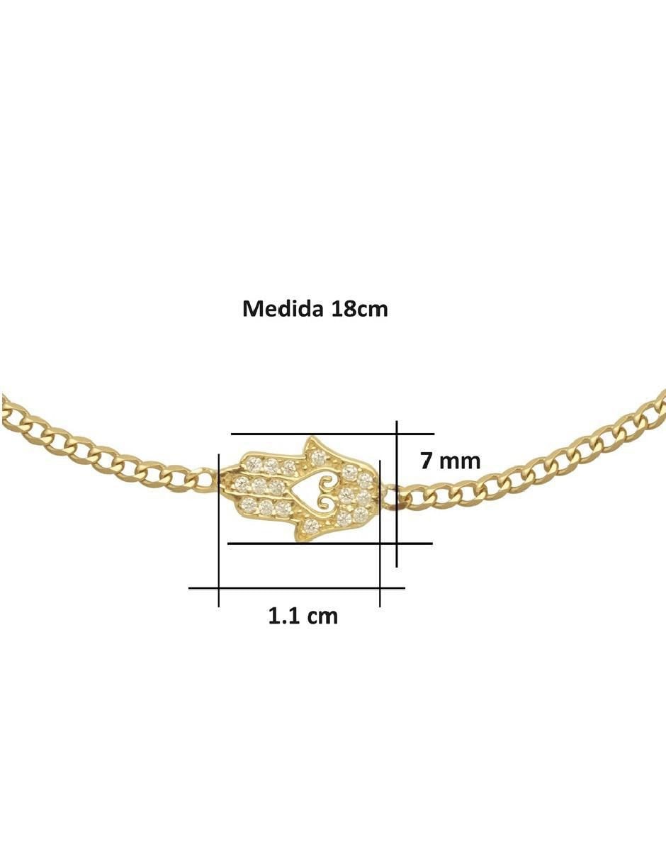 Pulsera de oro 10 K con acabado pulido 5