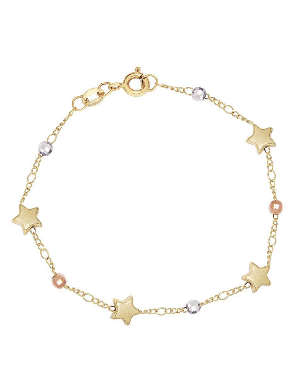 Pulsera de oro 10 K con acabado pulido