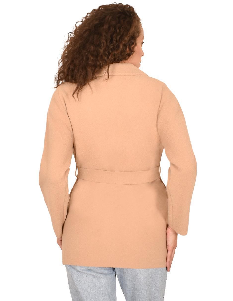 Abrigo de algodón cruzado para mujer 4