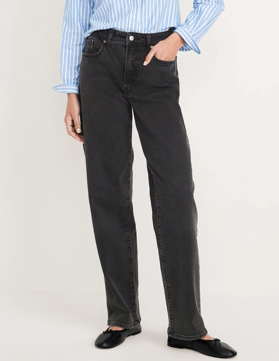 Jeans relaxed wide leg para mujer