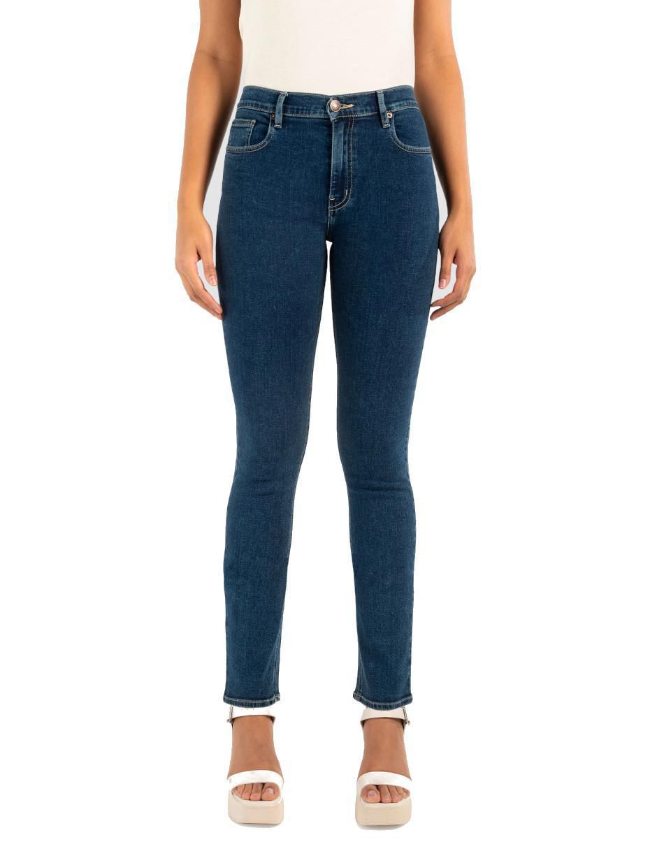 Jeans slim Oggi corte cintura alta para mujer