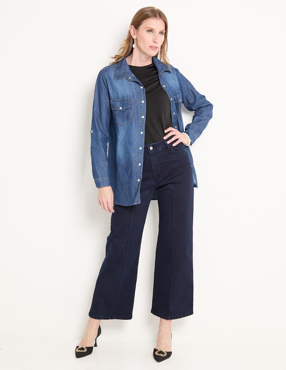 Jeans relaxed wide leg para mujer 3