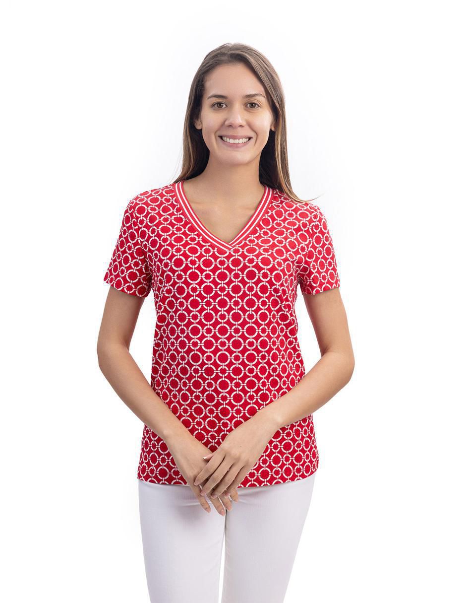 Playera manga corta cuello v para mujer Playera manga corta cuello v para mujer