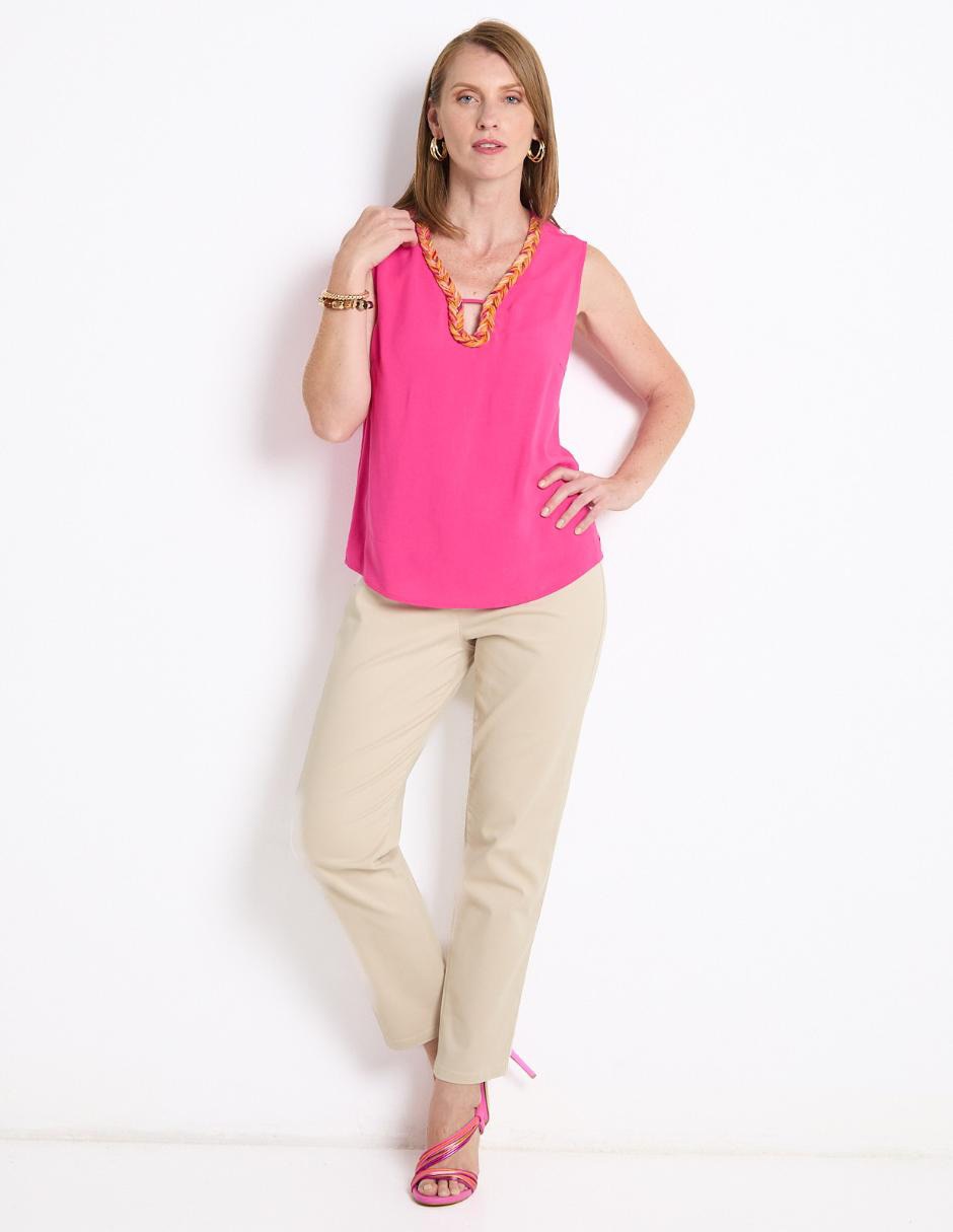 Blusa sin manga para mujer