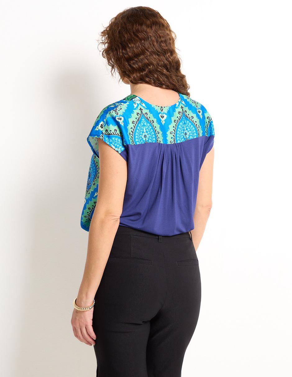 Blusa manga corta para mujer