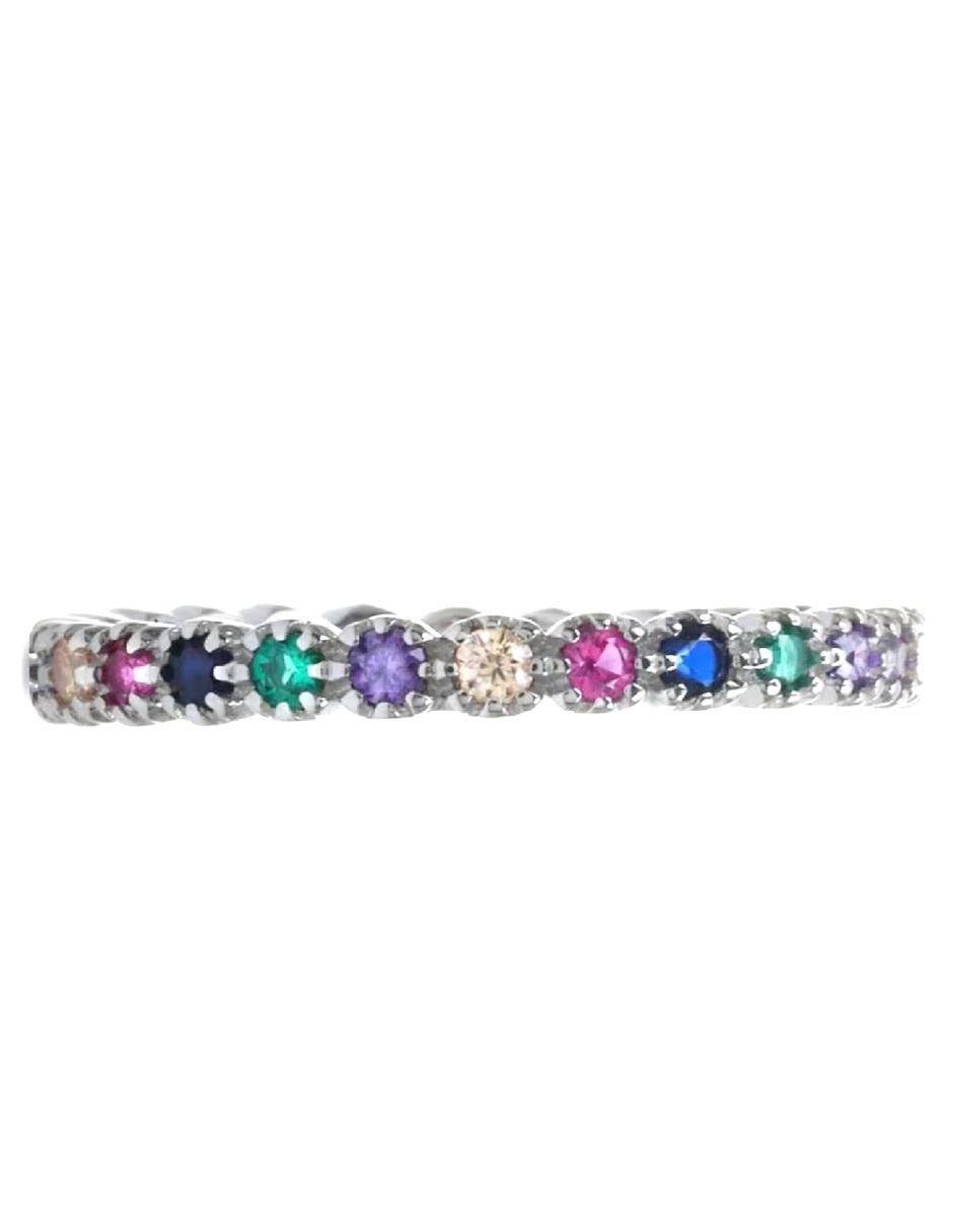 Anillo P 925 de plata zirconia pulido 3