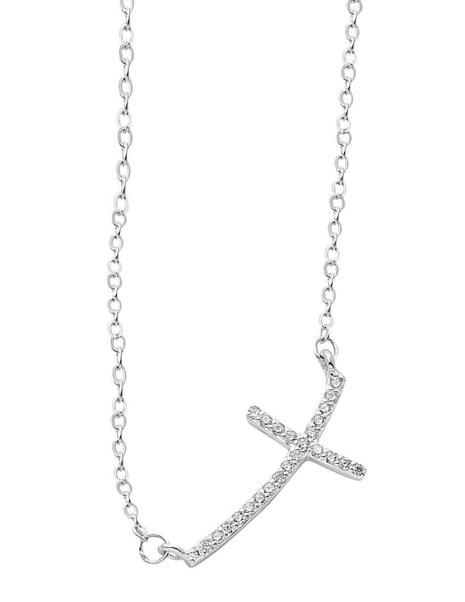 Collar de cruz de plata P 925