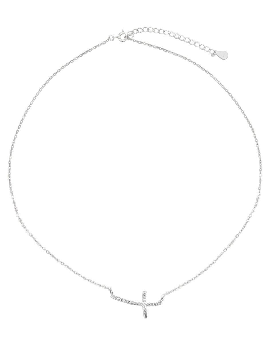 Collar de cruz de plata P 925 4