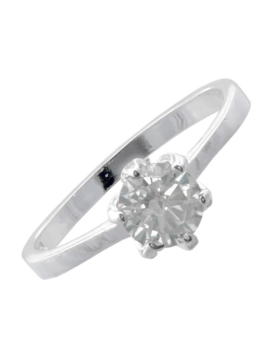 Anillo P 925 de plata zirconia pulido 2
