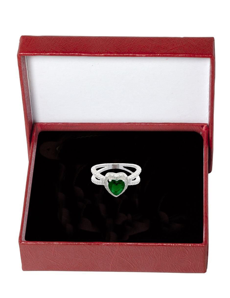 Anillo de corazón P 925 de plata zirconia pulido 4