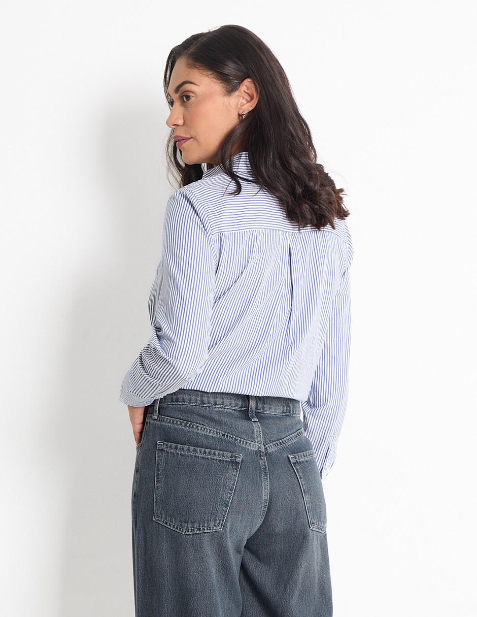 Blusa camisera manga larga para mujer 2