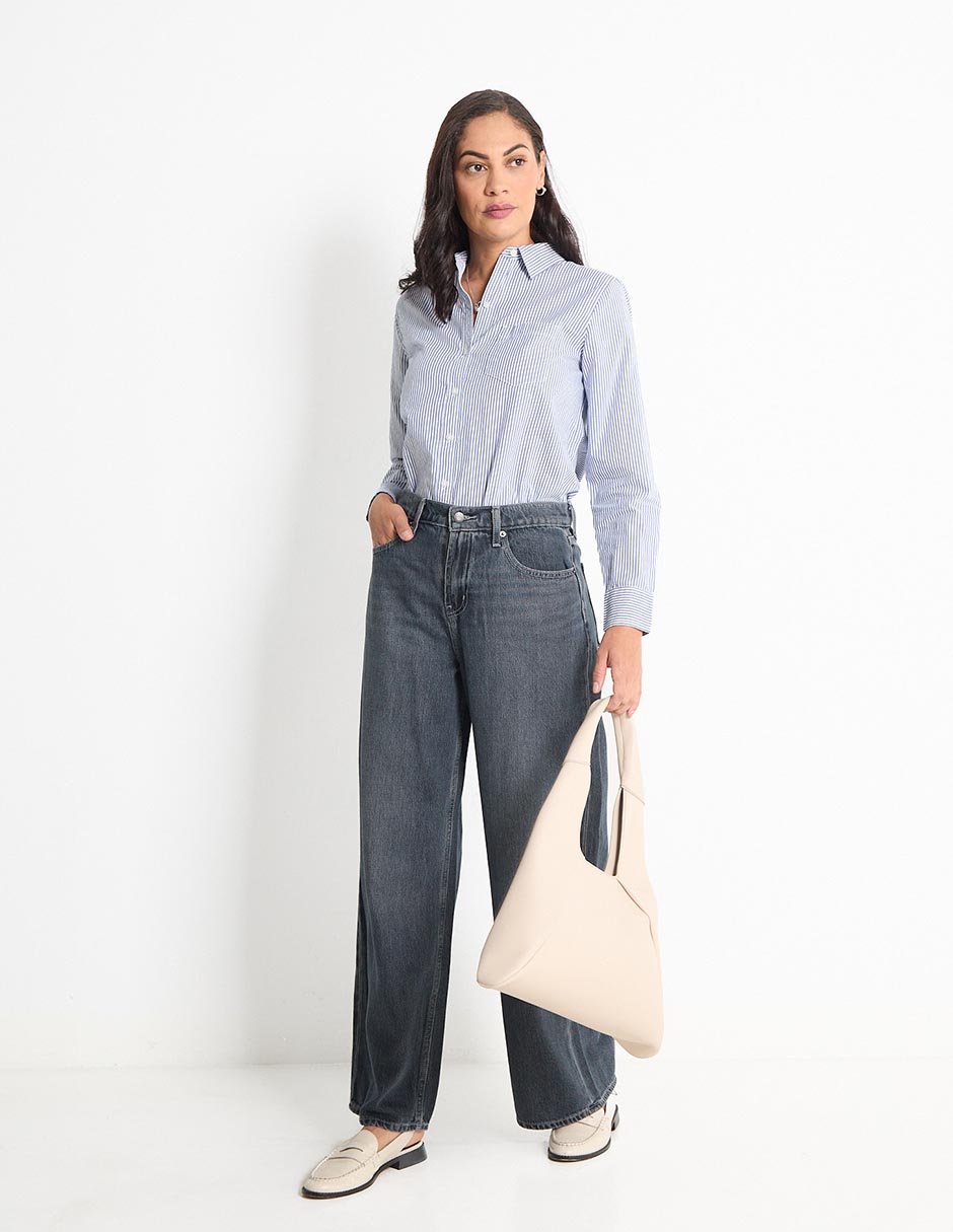 Blusa camisera manga larga para mujer 3