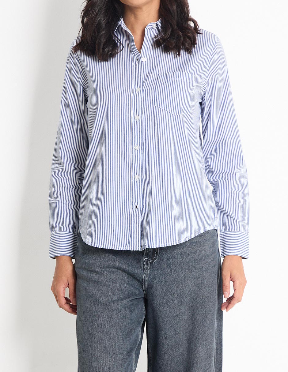 Blusa camisera manga larga para mujer 5