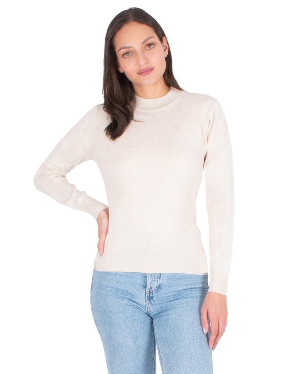 Suéter cuello redondo para mujer