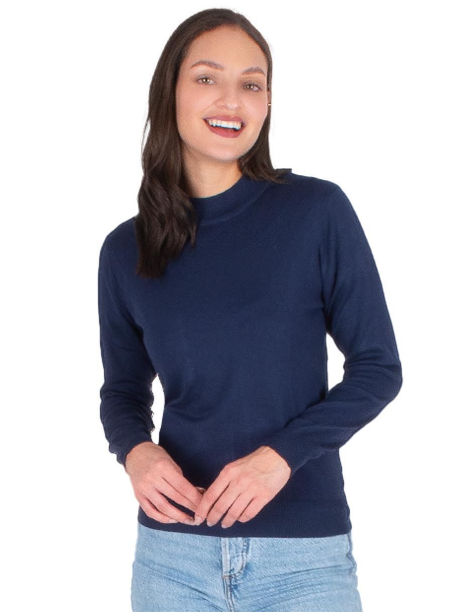 Suéter cuello redondo para mujer