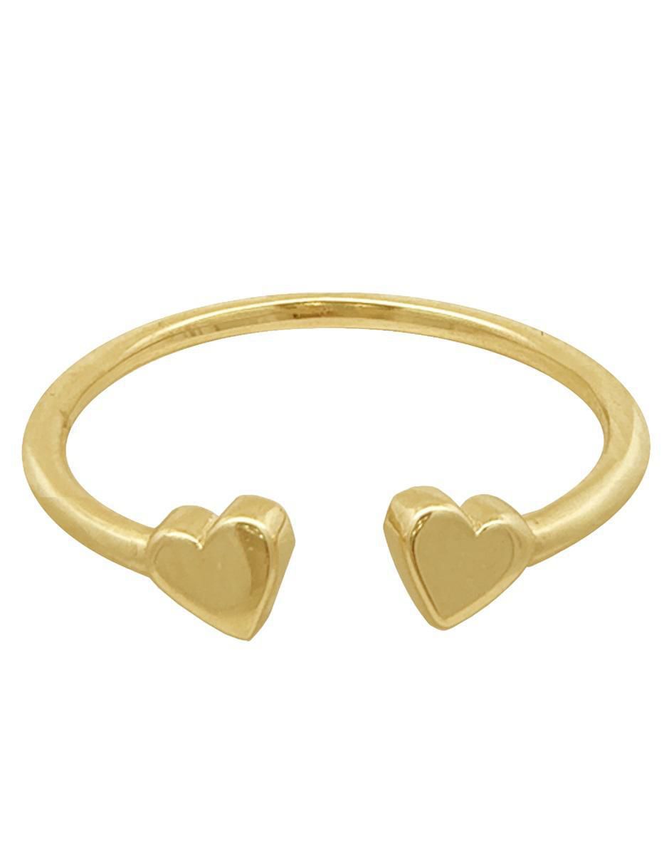 Anillo de corazón 10 k de oro pulido 1