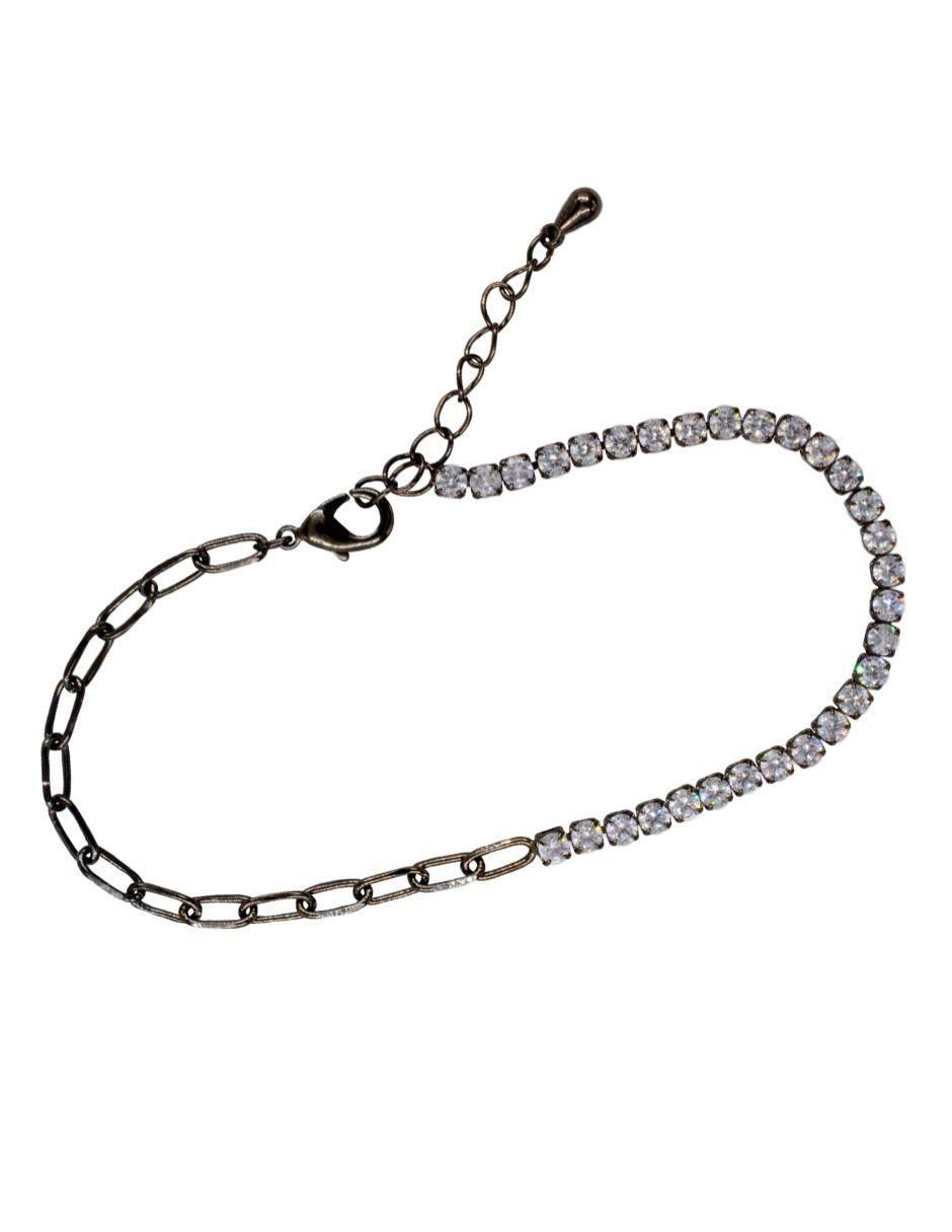 Pulsera Cris con acabado baño rodio