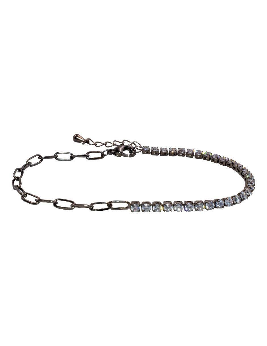 Pulsera Cris con acabado baño rodio 2